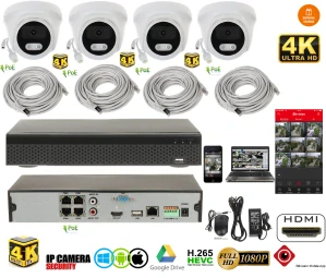 Kamerový Systém 4K ULTRA UHD IP+POE  8,3Mpx