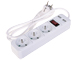 NAPÁJACIA LIŠTA PR-1.5M-3G-SW/USB/W (3 ZÁSUVKY + 2 USB) 1.3 m