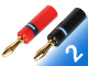 PAIR OF BANANA-TYPE PLUGS BAN-PLUG-V1 ČERVENÁ + ČIERNY VITALCO