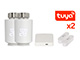 SET OF SMART THERMOSTATIC HEADS WITH TEMPERATURE SENSORS ATLO-TH-TUYA-2 ZigBee, Tuya Smart
