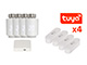 SET OF SMART THERMOSTATIC HEADS WITH TEMPERATURE SENSORS ATLO-TH-TUYA-4 ZigBee, Tuya Smart