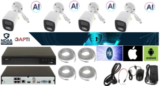 AI hybrid Light  IP 4 kamerovy set 4 Mpix tube (6143K4)