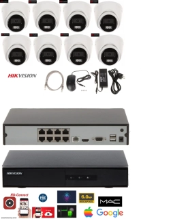 Kamerovy system 8CH HIKVISION IP 6Mpx